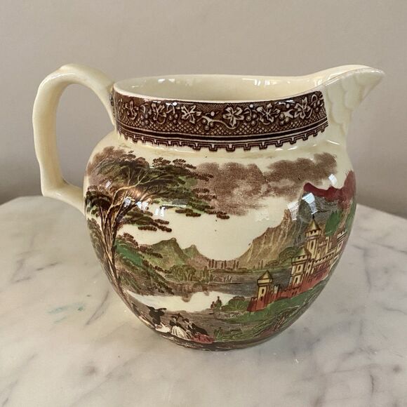 RARE ANTIQUE ROYAL STAFFORDSHIRE JENNY LIND C.M.&S. CREAMER 4-1/2" Tall - Picture 1 of 8